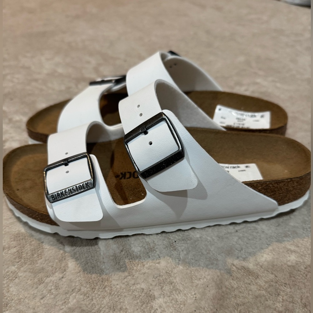 Birkenstock Womens Arizona Sandal White-  Size EU39W4 US8